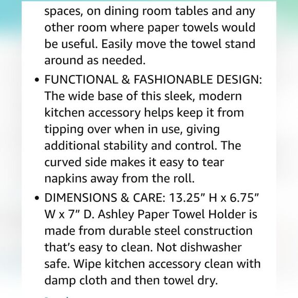 Spectrum  Diversified Ashley Paper Towel Holder - Picture 5 of 9